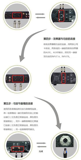 一套專業KTV音響怎么連接